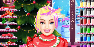 Spiel - Barbie Xmas Real Haircuts