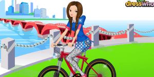 Hipster Girl Bike