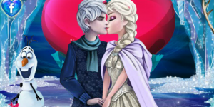 Sweet Kissing Elsa And Jack Frost