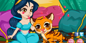 Spiel - Princess Jasmin Caring Baby Tiger