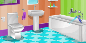 Spiel - Barbie Bathroom Cleaning
